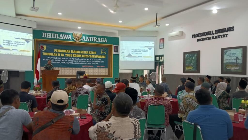Perkuat Deteksi Dini, Kodim 0825/Banyuwangi Libatkan Mitra Karib untuk Antisipasi Potensi Gangguan Wilayah